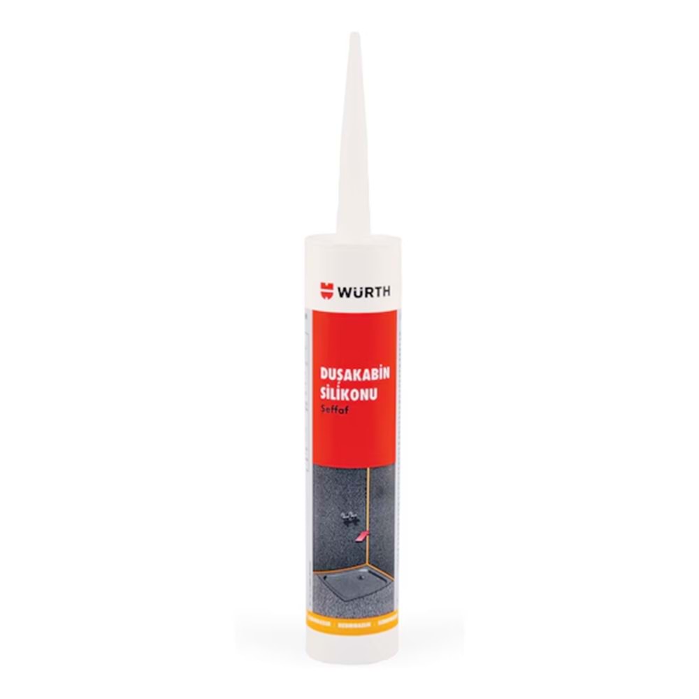 WÜRTH DUŞAKABİN SİLİKONU ŞEFFAF 310 ML.