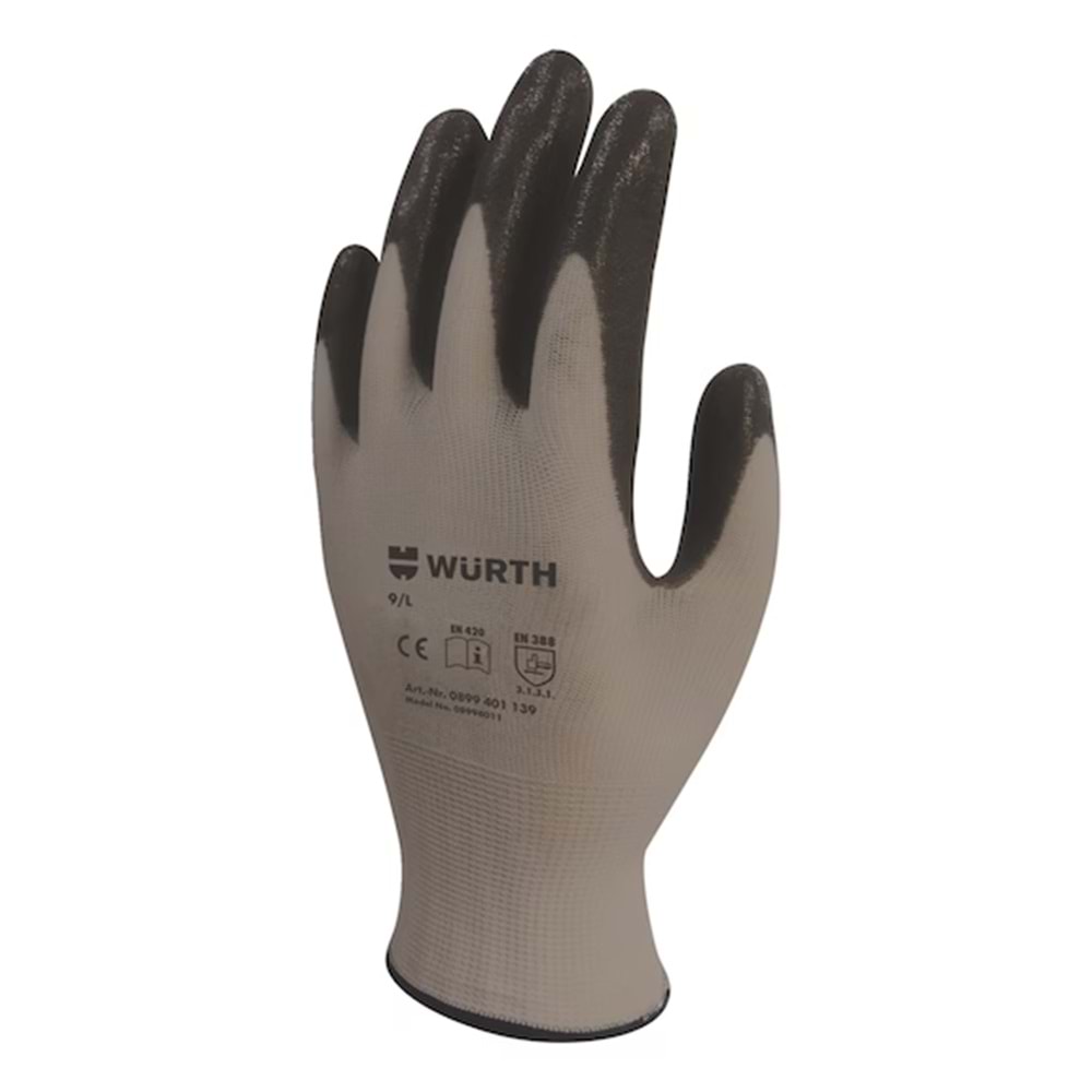 WÜRTH MEKANİKÇİ ELDİVEN SİYAH NO:10