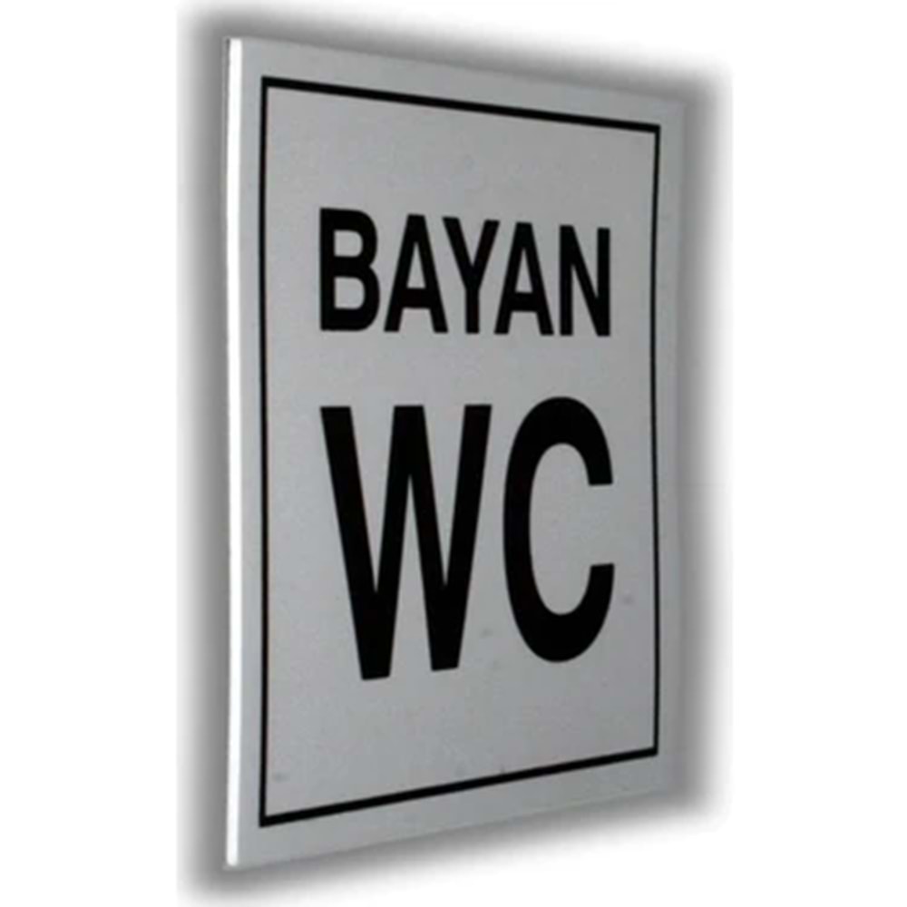PVC SEMBOL YAZI BAYAN WC 10*10CM