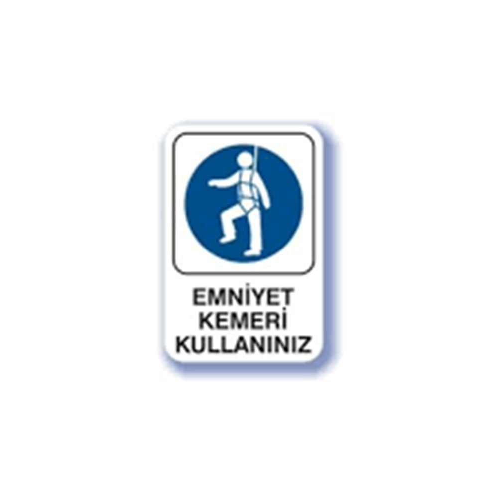 PVC LEVHA EMNİYET KEMERİ KULLAN (PIG08)16*24CM