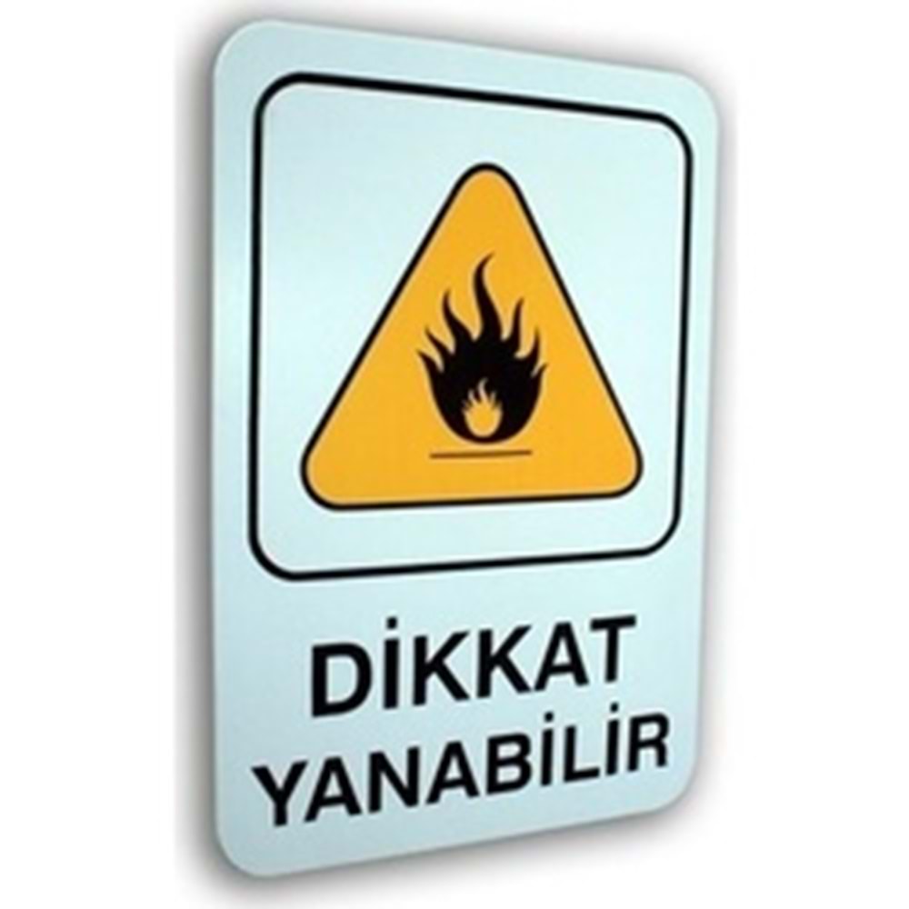 PVC LEVHA DİKKAT YANABİLİR 16*24CM