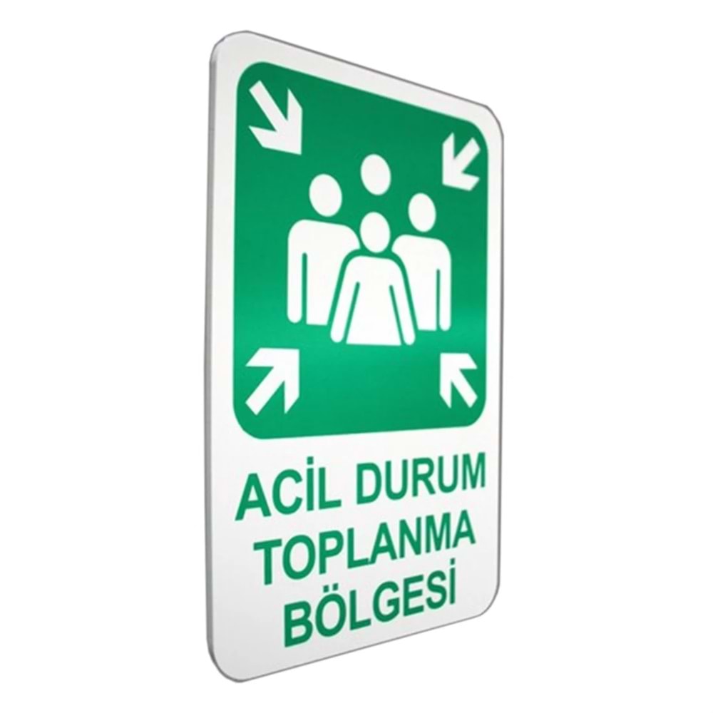 PVC LEVHA ACİL DURUM TOPLANMA BÖLGESİ 16*24CM