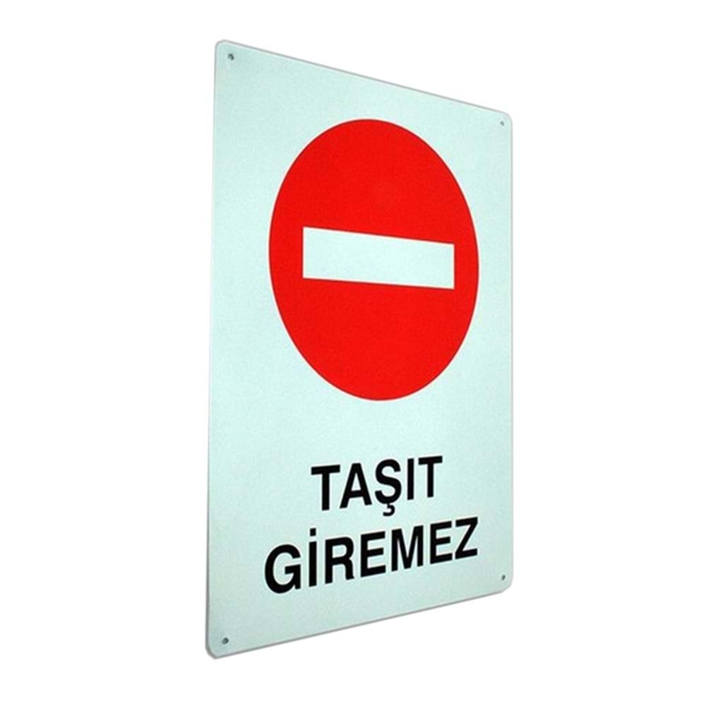 METAL LEVHA TAŞIT GİREMEZ 25,5*36CM