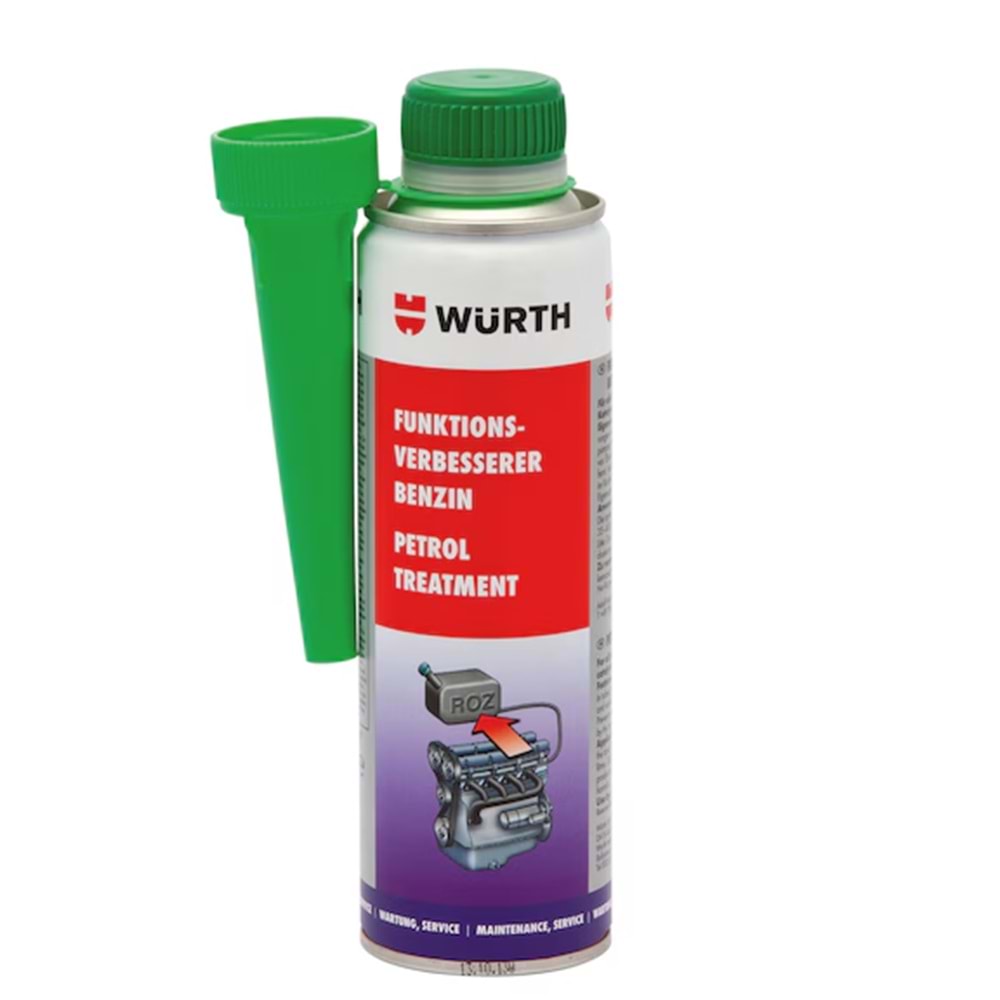 WÜRTH BENZİNLİ YAKIT SİSTEMİ VE ENJEKTÖR TEMİZLEYİCİ 300 ML.