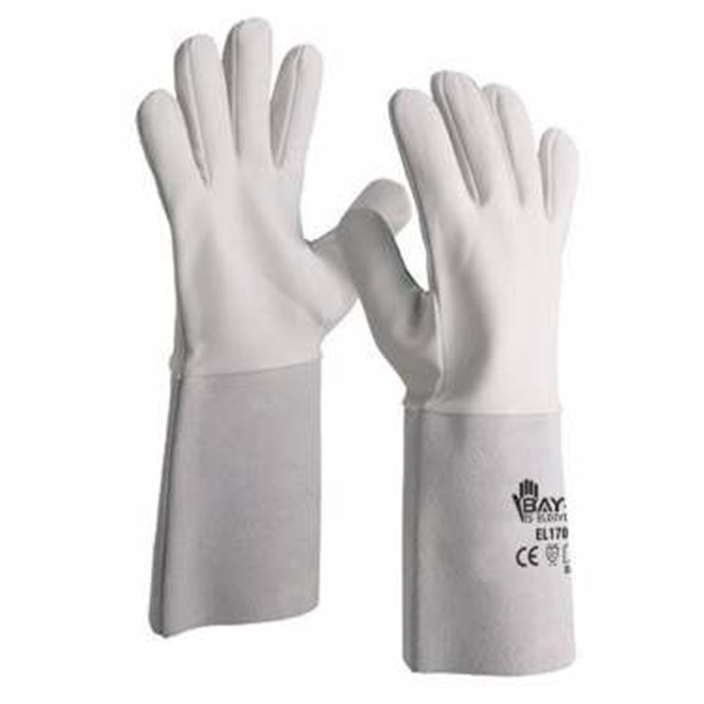 BAY-TEC EL420 ELDİVEN DERİ BEYAZ NO:10