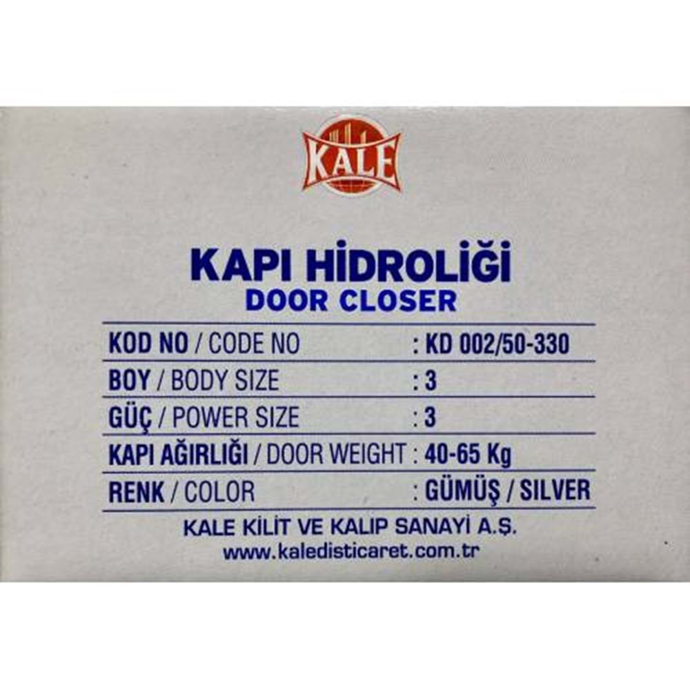 KALE KAPI HİDROLİĞİ 50-330 NO:3