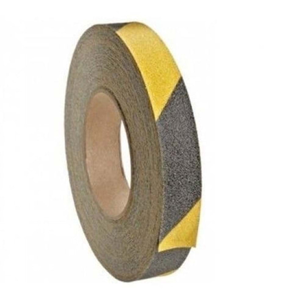 BAY-TEC MK0842 KAYDIRMAZ BANT SARI-SİYAH 25mm*15mt