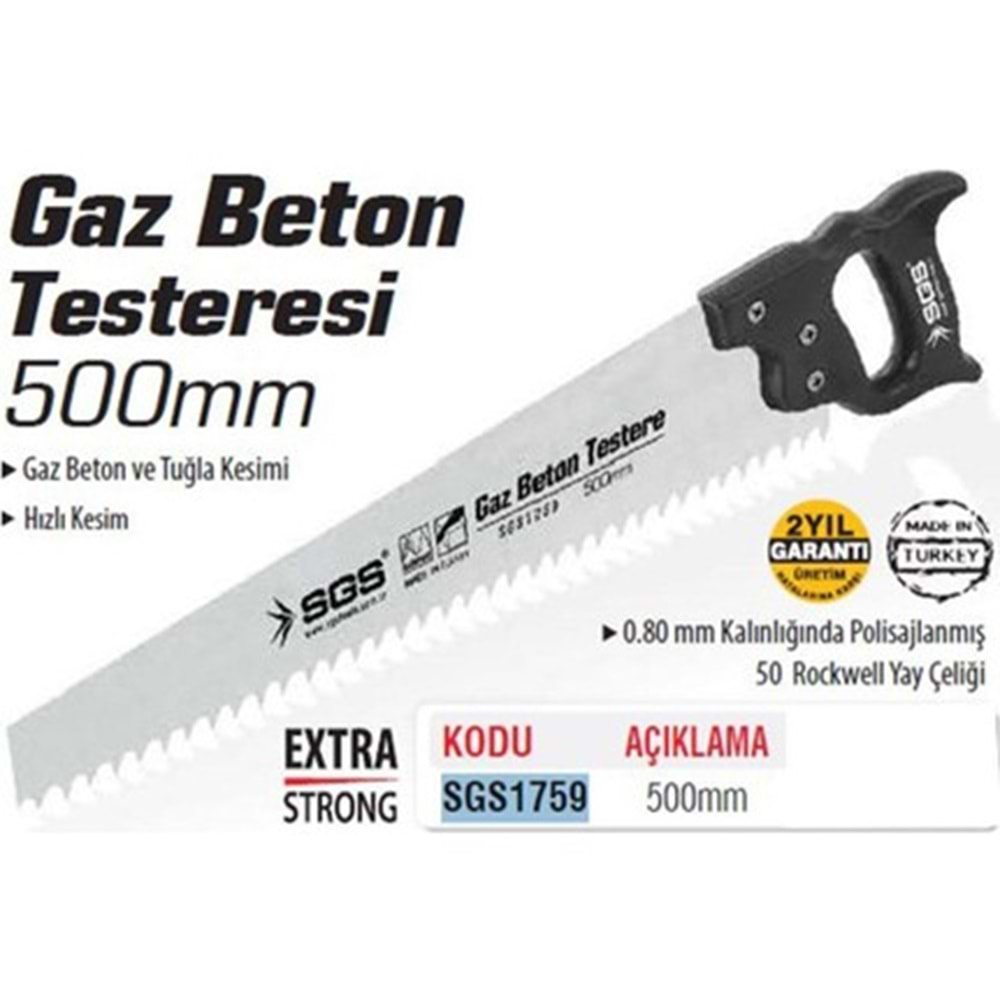 IŞIKLAR GAZ BETON TESTERE