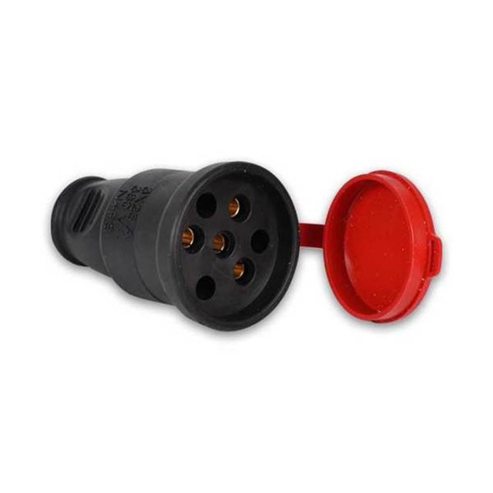 KAUÇUK TRİFAZE DİŞİ FİŞ