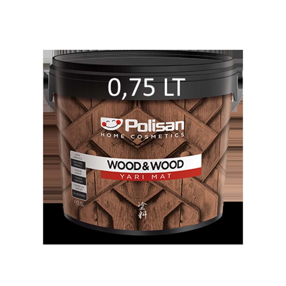 POLİSAN WOOD WOOD AHŞAP VERNİK MAUN SU BAZLI 0,75 LT