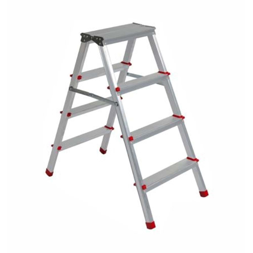 AKY MERDİVEN ALÜMİNYUM ÇİFT ÇIKIŞLI 4 BASAMAKLI