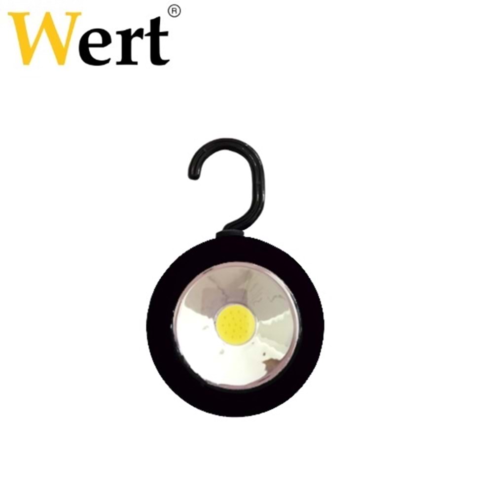 WERT 2614 PİLLİ ÇALIŞMA LAMBASI YUVARLAK COB LED