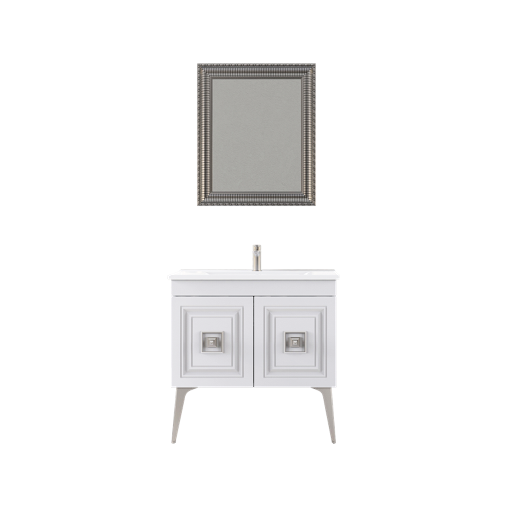 BİANİ BANYO DOLABI NİLE 85CM ANTIQUE WHITE CHROME