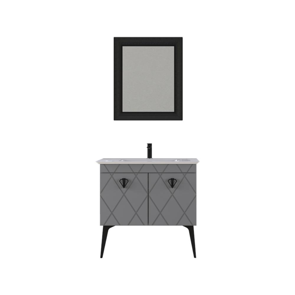 BİANİ BANYO DOLABI COSMOS 90CM MATT ANTHRACITE