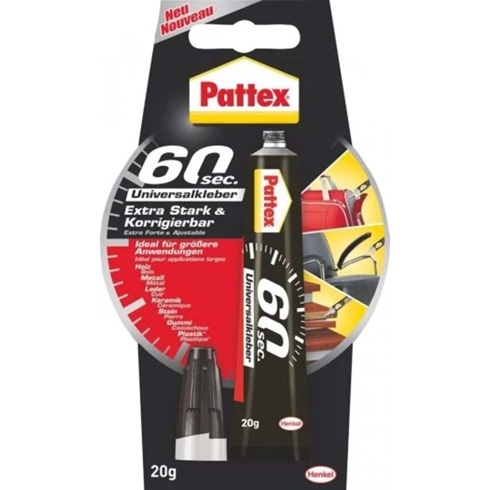PATTEX 60sec ÜNİV. YAPUŞTIRICI 20GR