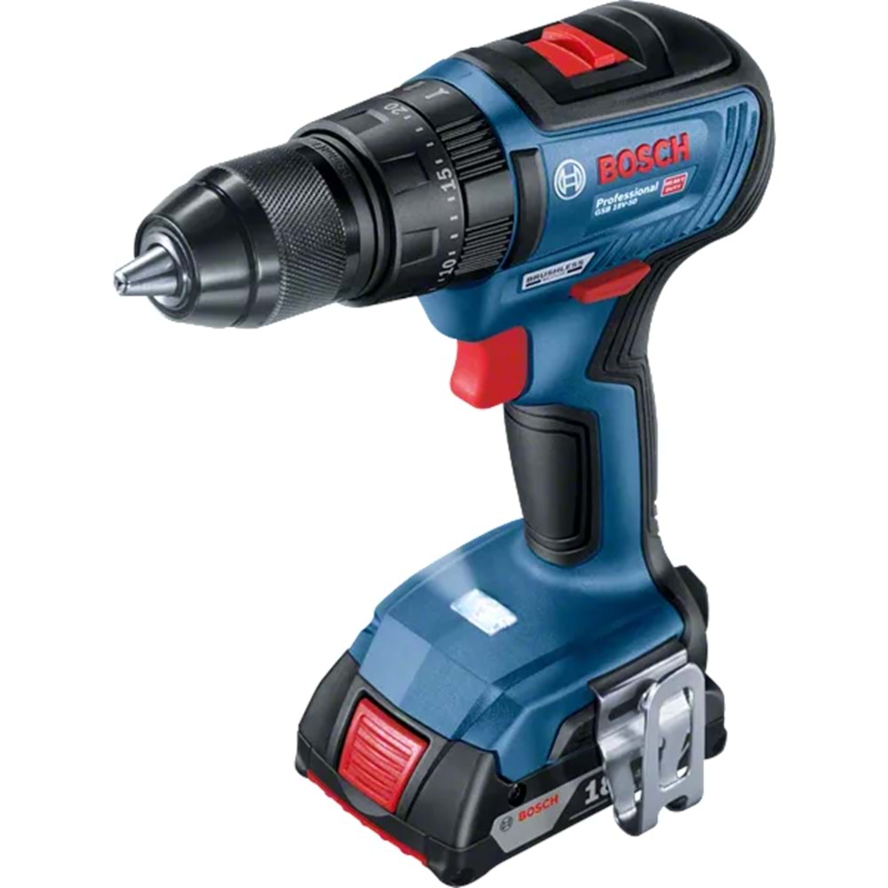 Bosch GSB 18V-50 5,0Ah Çift Akülü Darbeli Delme/Vidalama-