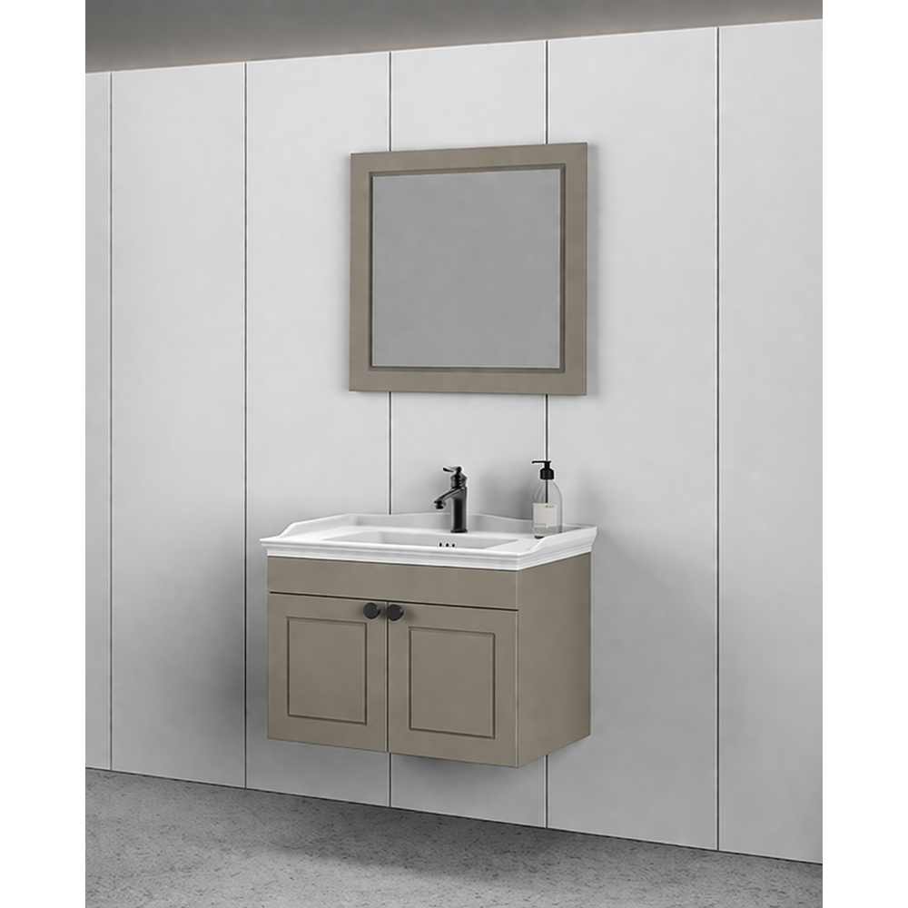 BİANİ BANYO DOLABI SARIYER 80CM MATT MOCHO