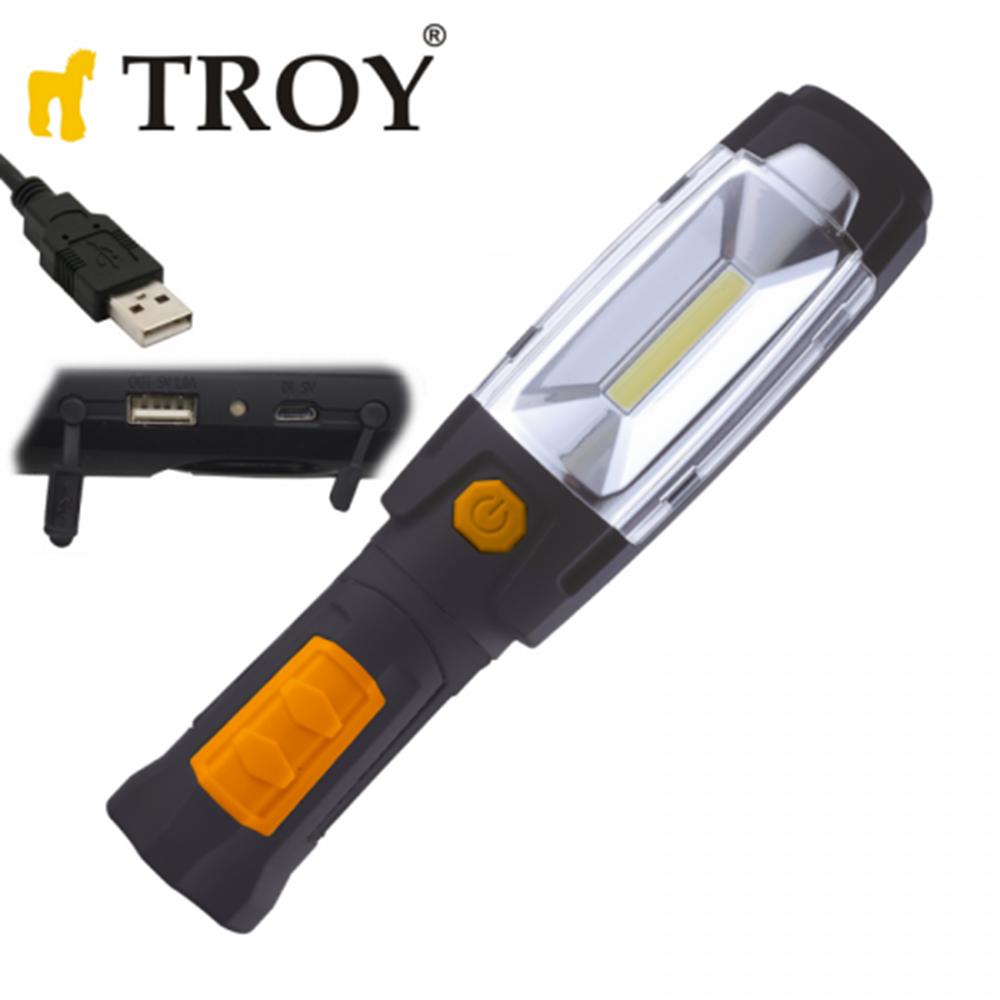 TROY 28055 USB ŞARJLI COB LED ÇALIŞMA LAMBASI