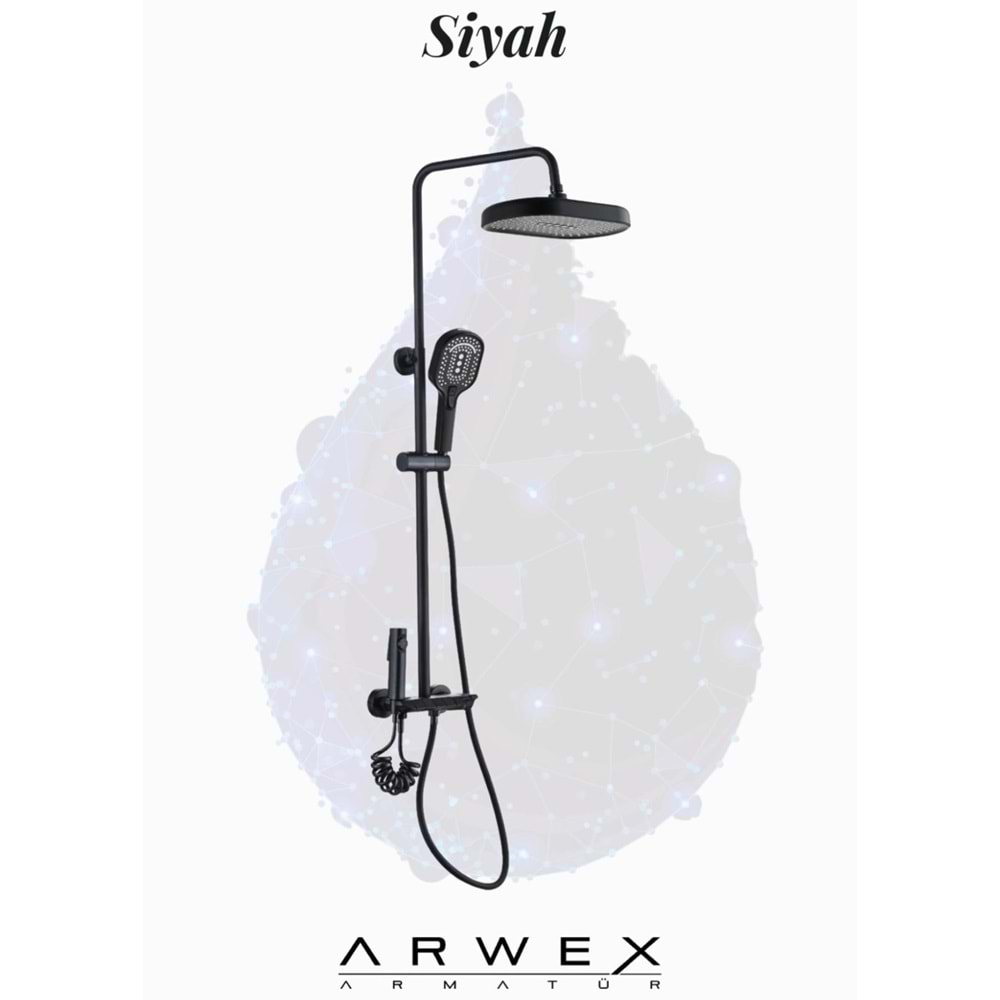 SEVAL PİYANO SİYAH FONKSİYONLU DUŞ SİSTEMİ