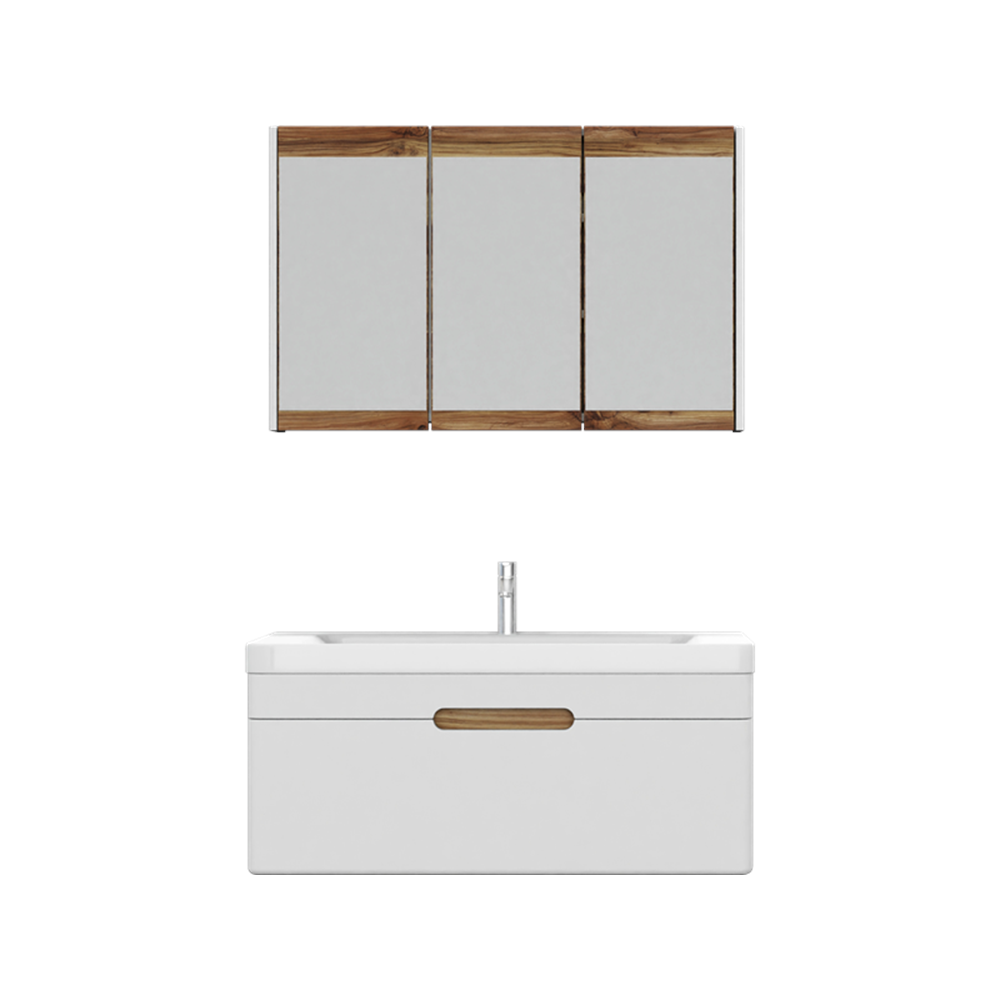 BİANİ BANYO DOLABI TONDO 105CM VIOLIN ANTIQUE WHITE