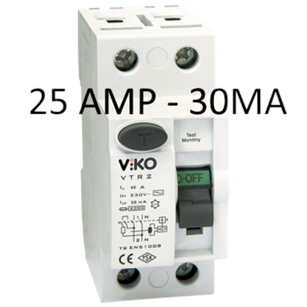 VİKO KAÇAK AKIM RÖLESİ 1*25AMP 30MA