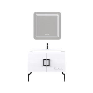 PİERRE CARDİN BANYO DOLABI SIRIUS 100CM ANTIQUE WHITE BLACK