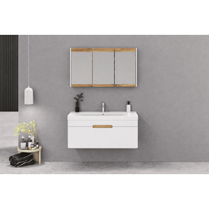 BİANİ BANYO DOLABI TONDO 105CM VIOLIN ANTIQUE WHITE