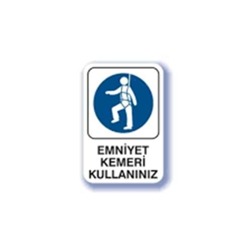 PVC LEVHA EMNİYET KEMERİ KULLAN (PIG08)16*24CM