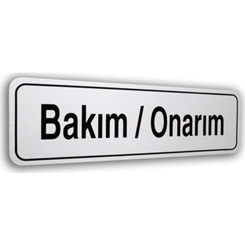 ELEGAN PVC TABELA BAKIM / ONARIM 7*25CM