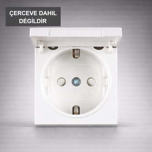 VİKO KARRE PRİZ KAPAKLI BEYAZ