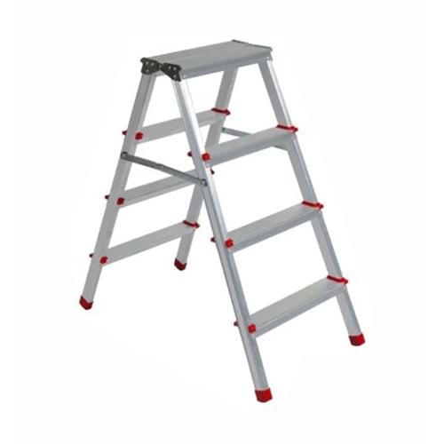 AKY MERDİVEN ALÜMİNYUM ÇİFT ÇIKIŞLI 4 BASAMAKLI