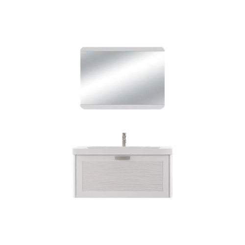 BİANİ BANYO DOLABI GÜRSU 80CM PARLAK BEYAZ