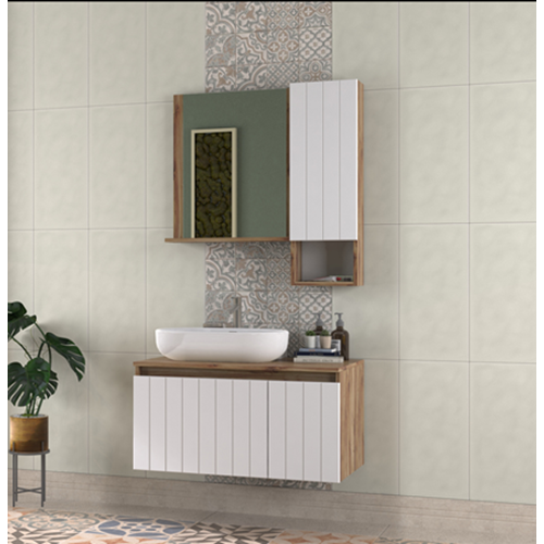 BİANİ BANYO DOLABI NEVADA 90CM VIOLIN ANTIQUE WHITE