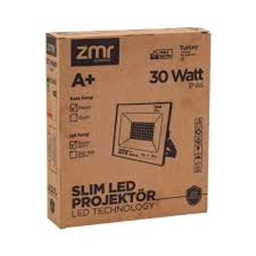 ZMR LED PROJEKTÖR GÜN IŞIĞI 30Watt (TABLET) (İP66)
