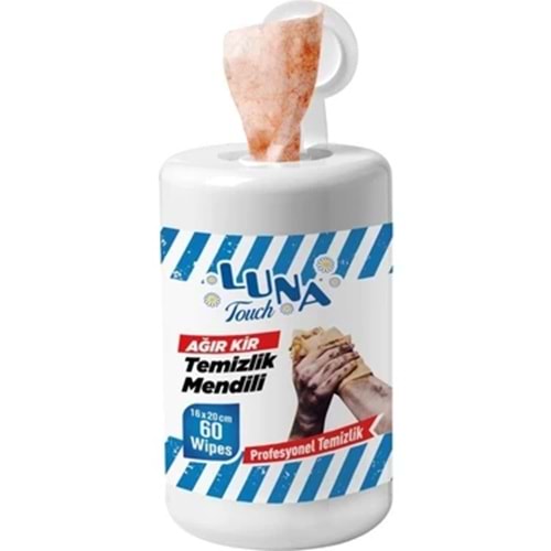 LUNA TEMİZLEME MENDİLİ AĞIR KİR 60 lı
