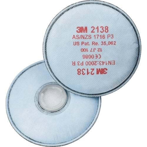 3M 2138 P3 ORGANİK-OZON GAZ/BUHAR FİLTRESİ (1 ÇİFT)