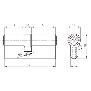KALE 164 GNC BAREL SİLİNDİR 90MM NİKEL (35+10+45)