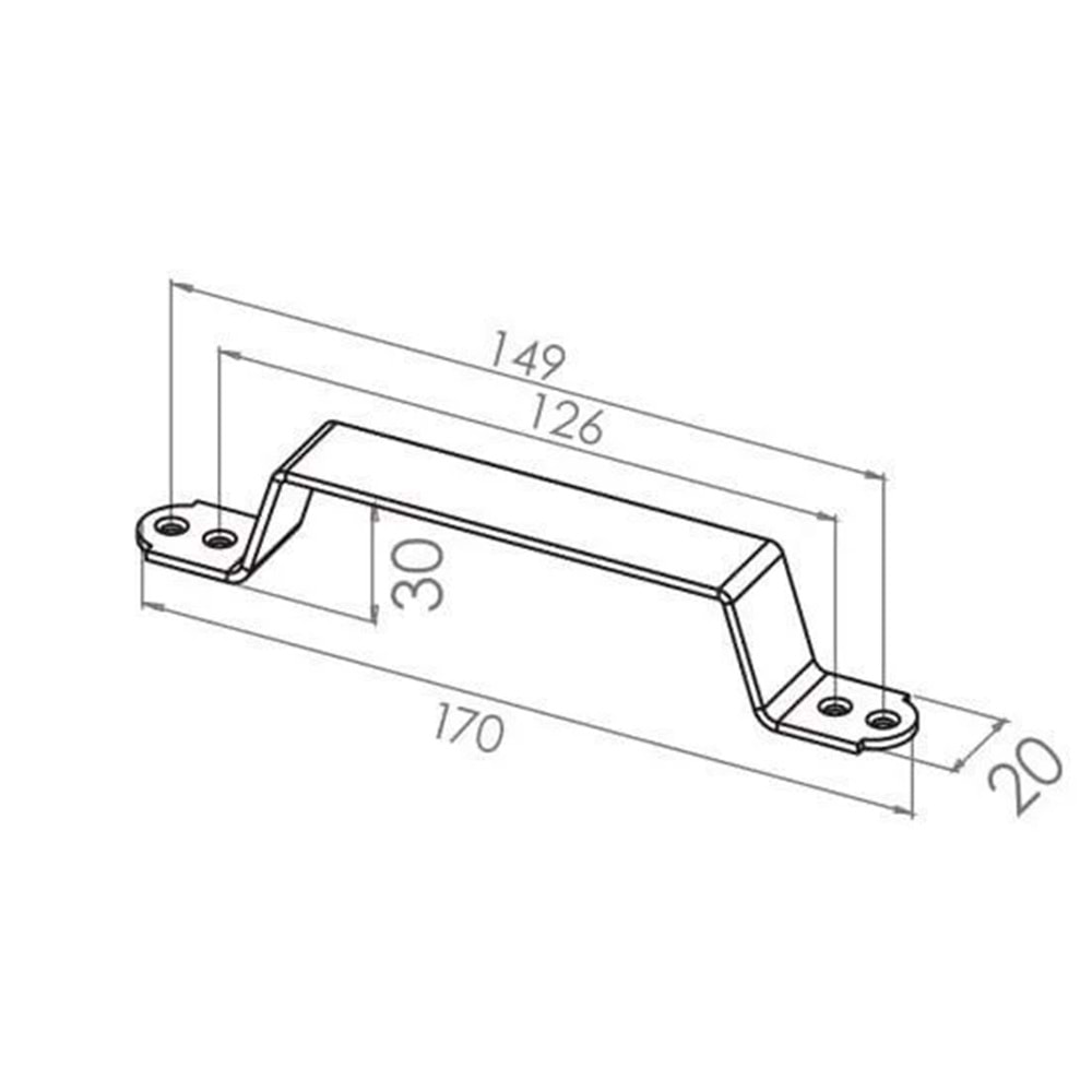 BEŞEL ÇEKMECE KULP BÜYÜK (SİYAH)