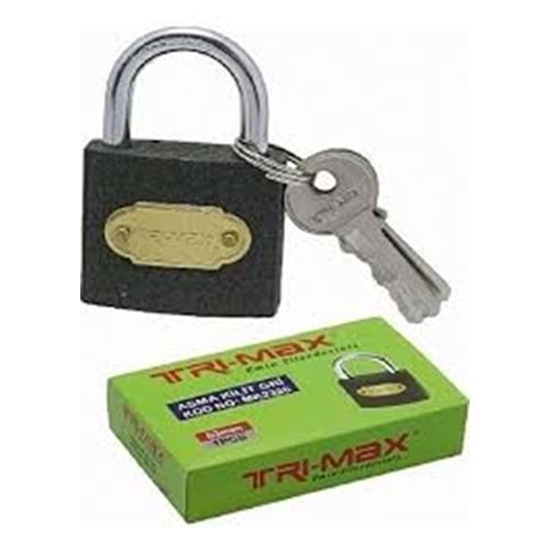 TRI-MAX ASMA KİLİT KISA GRİ 38mm