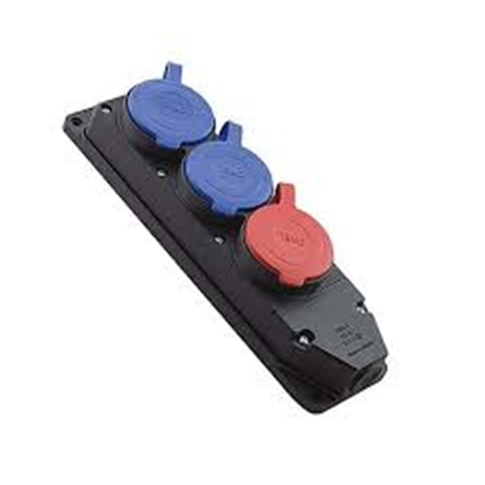 KAUÇUK ÜÇLÜ PRİZ 1 TRİ 2 MONO