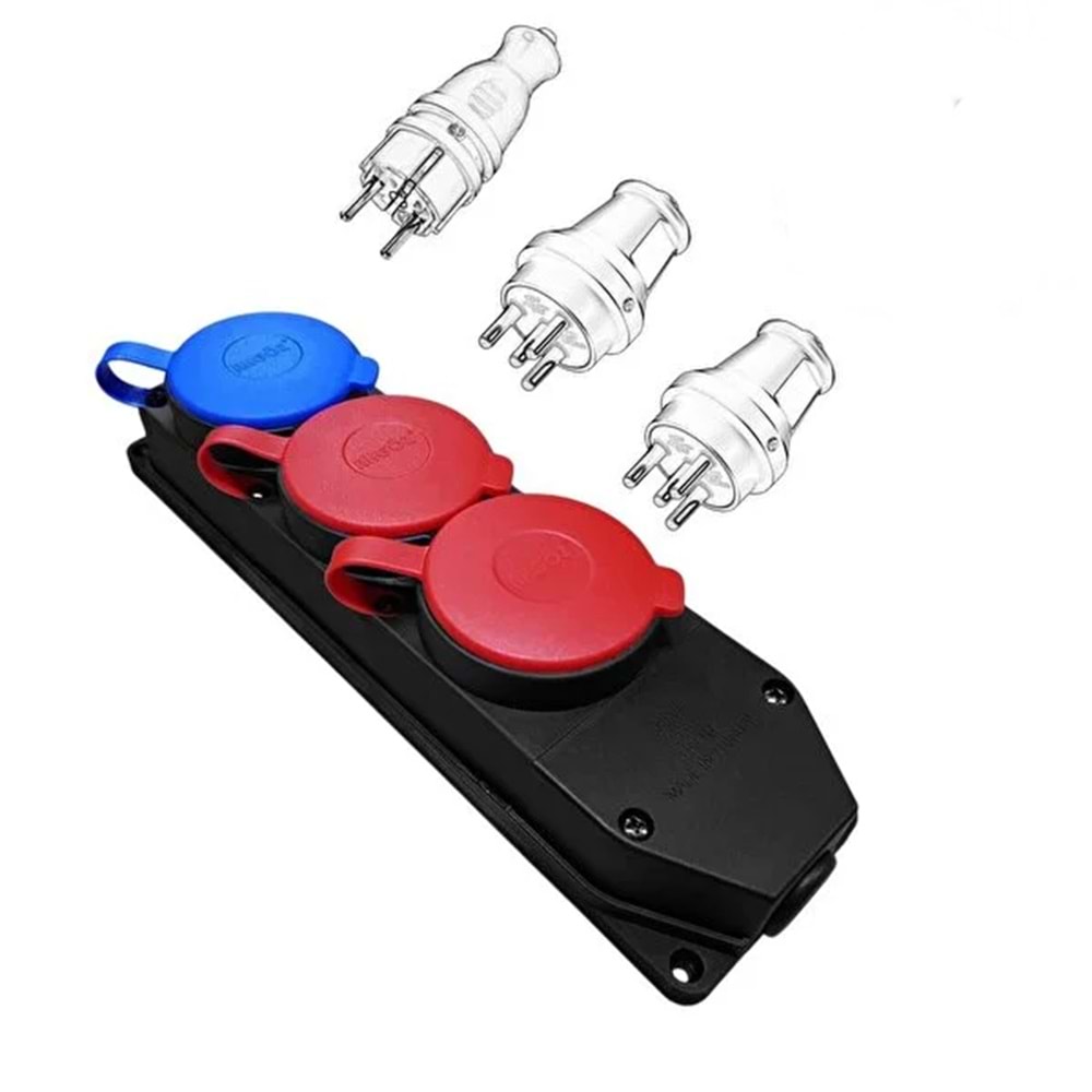 KAUÇUK ÜÇLÜ PRİZ 2 TRİ 1 MONO