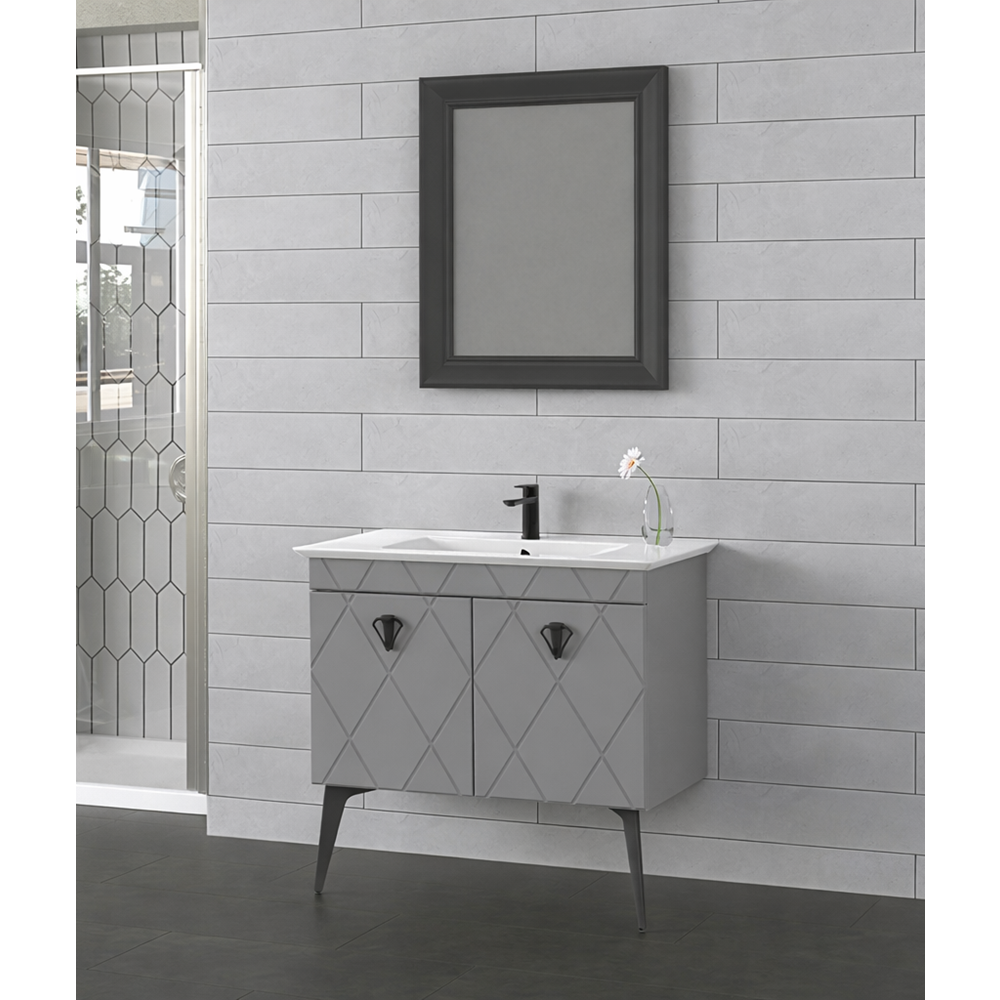 BİANİ BANYO DOLABI COSMOS 90CM MATT ANTHRACITE