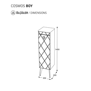 BİANİ BOY DOLABI COSMOS MATT ANTHRACITE