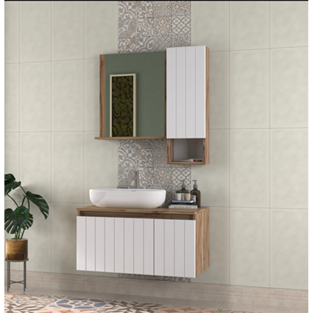 BİANİ BANYO DOLABI NEVADA 90CM VIOLIN ANTIQUE WHITE