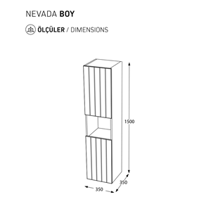 BİANİ BOY DOLABI NEVADA VIOLIN ANTIQUE WHITE