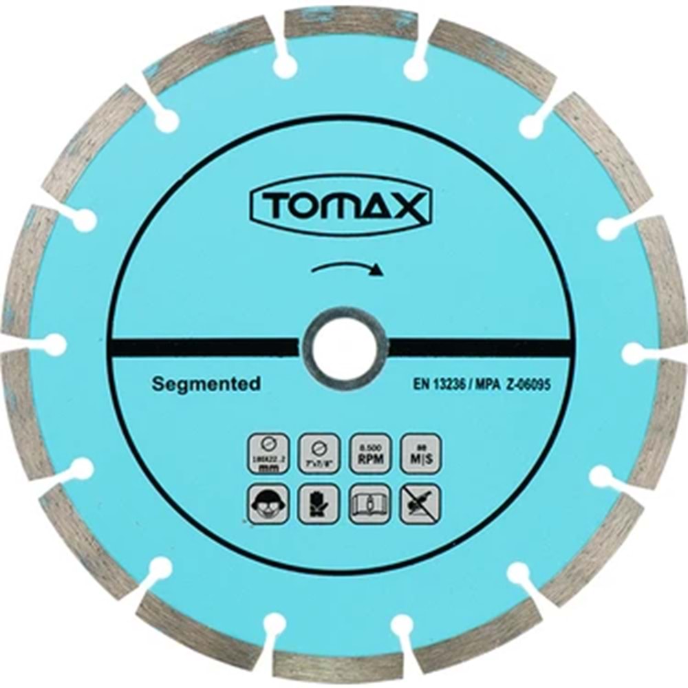 TOMAX SEGMANLI BETON KESİCİ 180mm