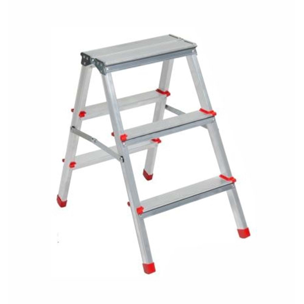 AKY MERDİVEN ALÜMİNYUM ÇİFT ÇIKIŞLI 3 BASAMAKLI