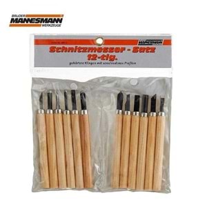 MANNESMANN 690-12 AHŞAP OYMA BIÇAK SETİ 12 PARÇA