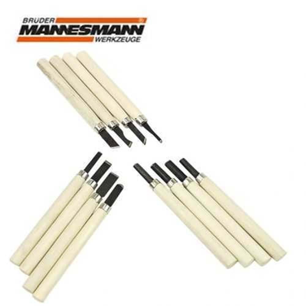 MANNESMANN 690-12 AHŞAP OYMA BIÇAK SETİ 12 PARÇA