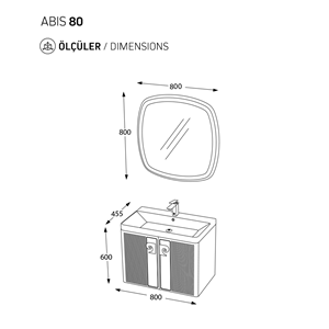 PİERRE CARDİN BANYO DOLABI ABIS 80CM A.WHITE WILLOW